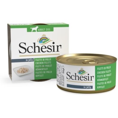Lata para cães Schesir de frango em gelatina 150 gr
