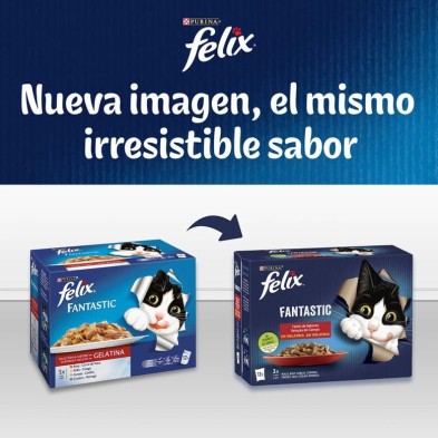 Felix Fantastic Sachês de Gelatina para Gatos Seleção de Legumes