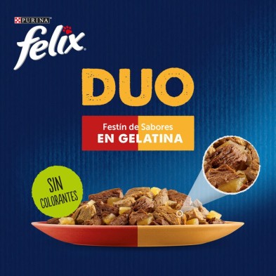 Felix Duo Feast of Flavours Sachês de Gelatina para Gatos