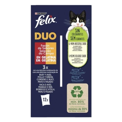 Felix Duo Feast of Flavours Sachês de Gelatina para Gatos