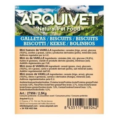 Arquivet Biscoitos para Cães Mini Ossos de Baunilha-Superpet.club