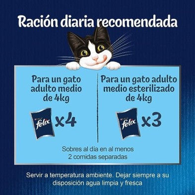 Felix Fantastic Sachês de Gelatina para Gatos Seleções Favoritas de Carne e Peixe