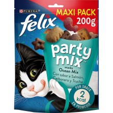 Felix Snacks for Cats Party Mix Ocean Maxipack com Salmão e Truta