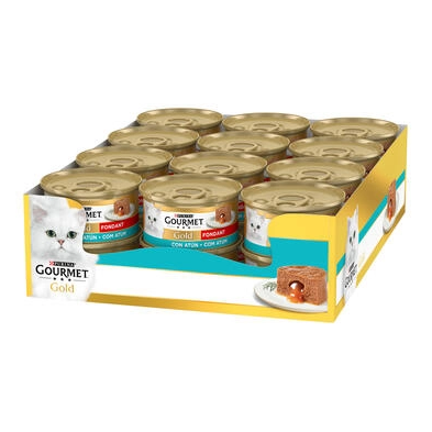 Pack Purina Latas para gatos GOURMET GOLD Fondant Atún 24x 85gr