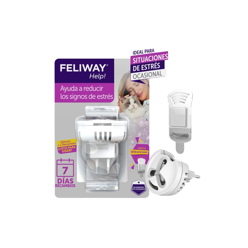 Feliway Help Difusor com recarga para a limpeza ocasional do gato