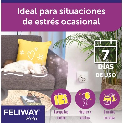 Feliway Help Difusor com recarga para a limpeza ocasional do gato