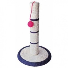 Rascador en sisal con base redonda y cilindro con bola 30x46cm