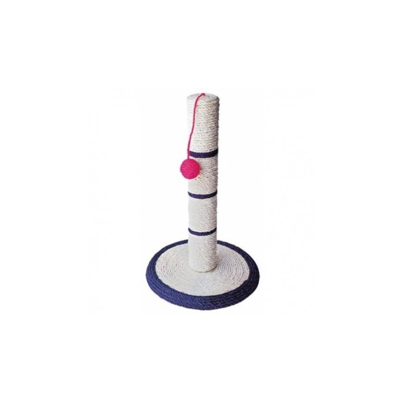 Rascador en sisal con base redonda y cilindro con bola 30x46cm