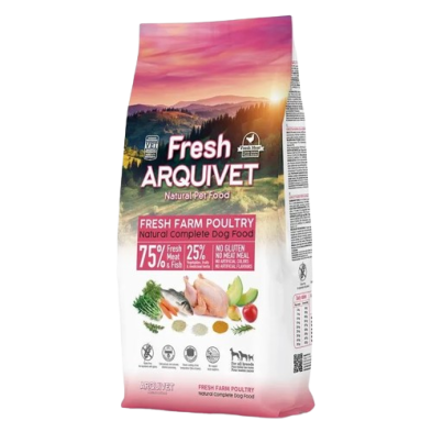 Arquivet Fresh Farm Poultry. Raçãoque sem cereais e semi-úmido para cães