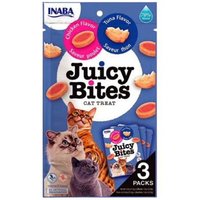 Snack para gatos Churu Juicy Bites Frango e Atum