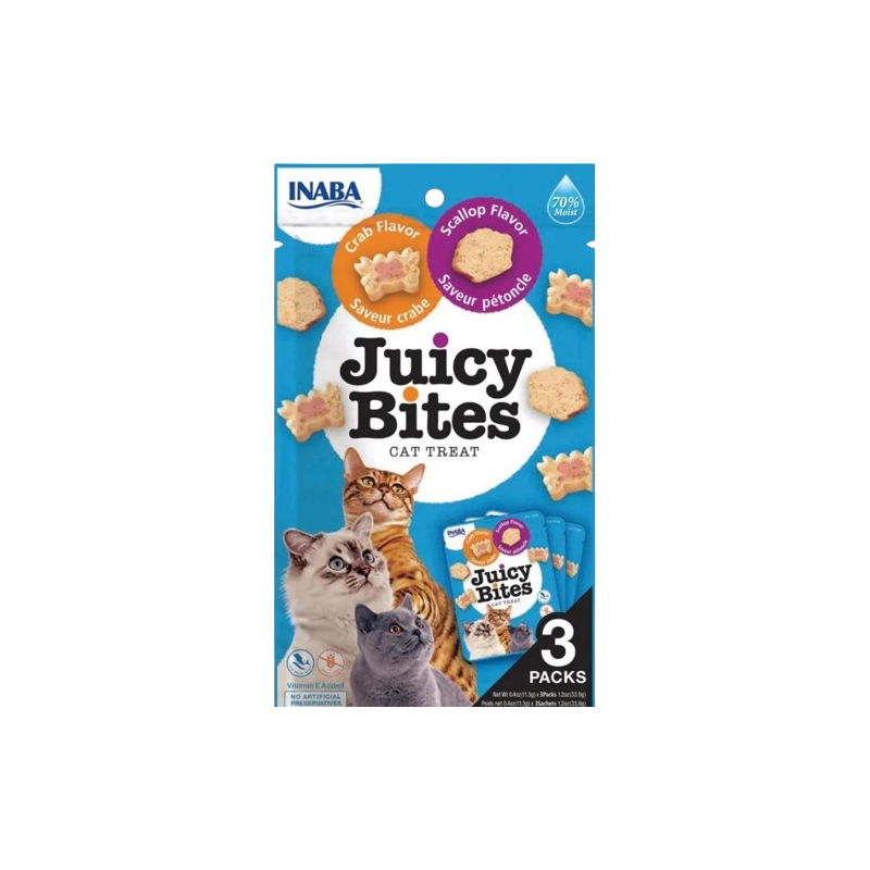 Snack para gatos Churu Juicy Bites Vieira e Caranguejo