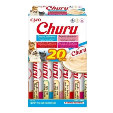 Churu Cat Variedades de atum com frutos do mar