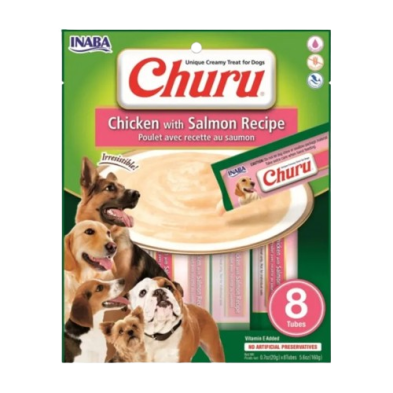 Churu Dog Receta de Pollo con Salmón 8 x 20 gr
