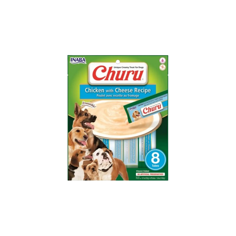 Churu Dog frango com queijo | Lanche cremoso para cães