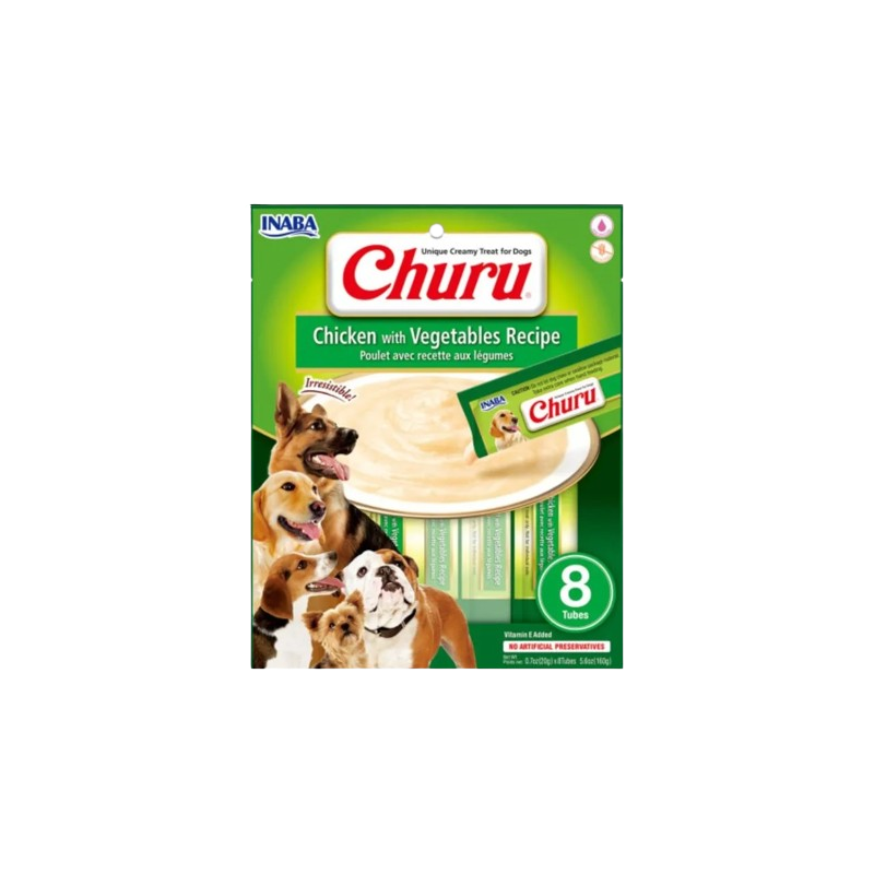 Churu Dog Receta de Pollo con Vegetales 8 x 20 gr