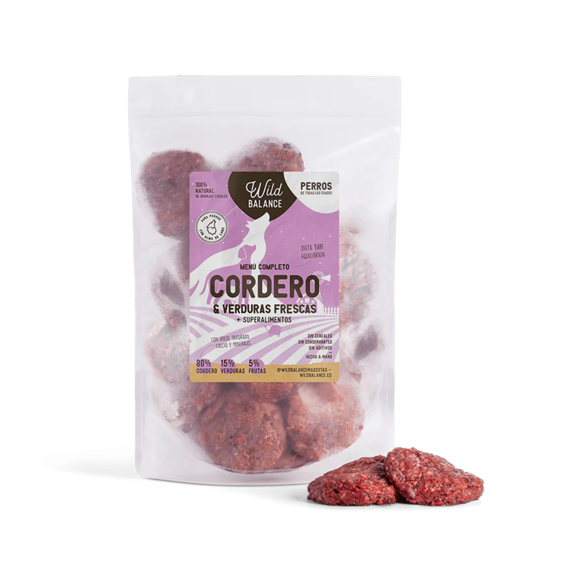 Dieta Barf Wild Balance MENÚ COMPLETO de Cordero