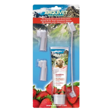 Arquivet Set Dental Para Perros 100 gr sabor fresa