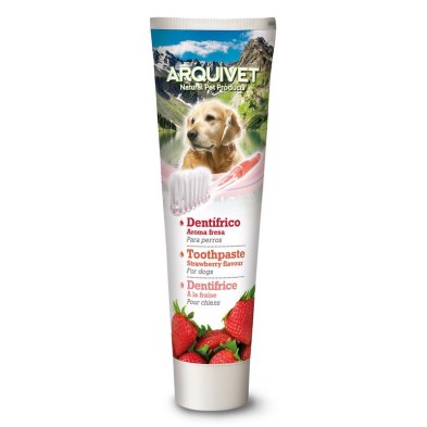 Arquivet Set Dental Para Perros 100 gr sabor fresa