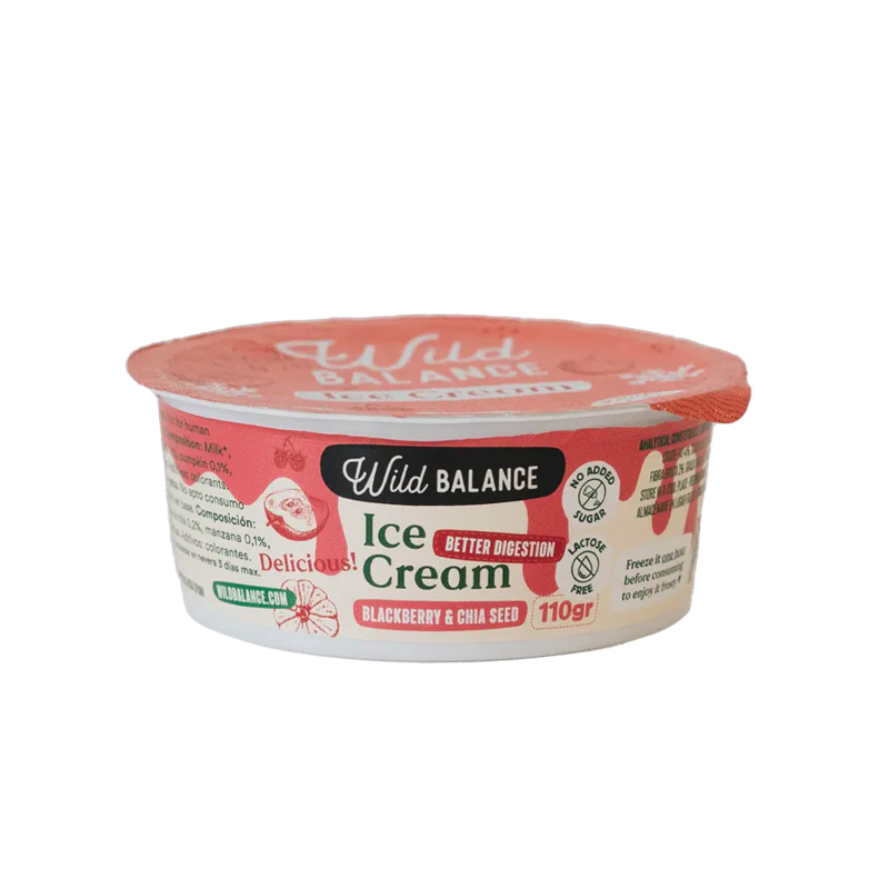 Wild Balance Yogur Helado con Probióticos Naturales Mora y Semillas de Chía