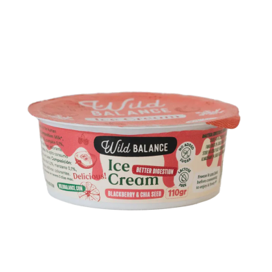 Wild Balance Yogur Helado con Probióticos Naturales Mora y Semillas de Chía
