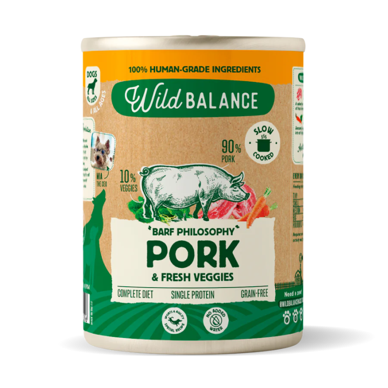Wild Balance Lata BARF CERDO con Verduras Frescas