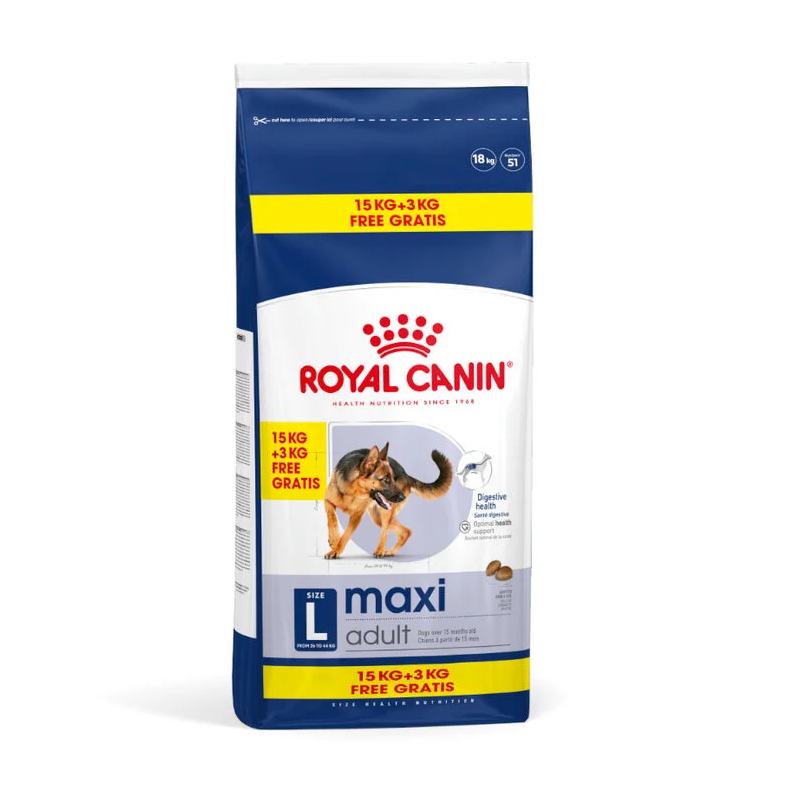 Royal Canin Maxi Adult 15 Kg + 3 kg