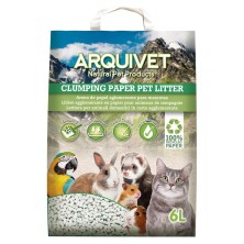 Areia de papel reciclado para gatos da Arquivet 6 L