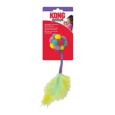 Bola de Pompons e Penas para gatos KONG - Superpet