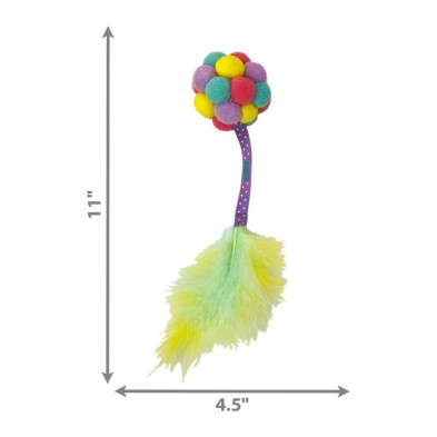 Bola de Pompons e Penas para gatos KONG - Superpet