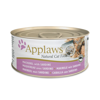 Lata para gatos Applaws de cavala e sardinha 70 gr
