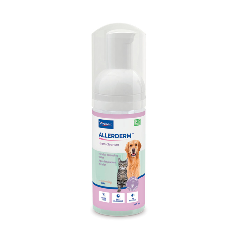 Virbac Espuma Limpiadora para Perros y Gatos Allerderm Foam 100 ml