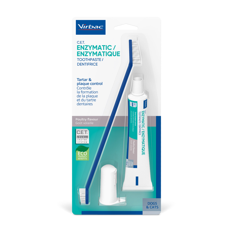 Virbac CET Kit Escova de dentes + Dentífrico 70 gr
