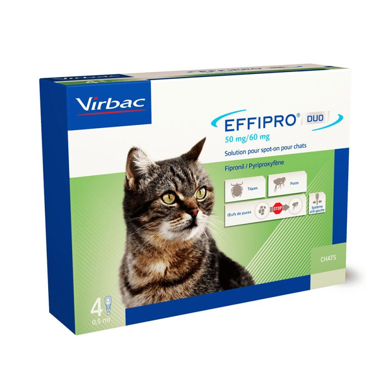 Virbac Effipro Duo Spot On 4 Pipetas para Gatos