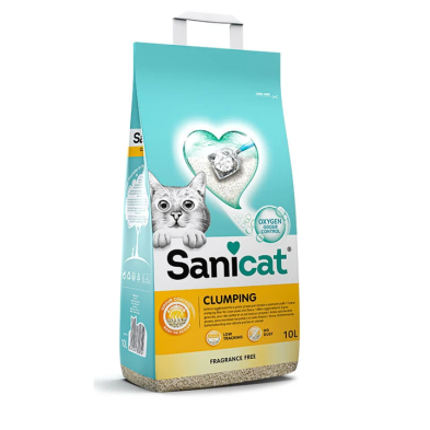 Sanicat Clumping: areia para gatos sem perfume, limpeza e conforto