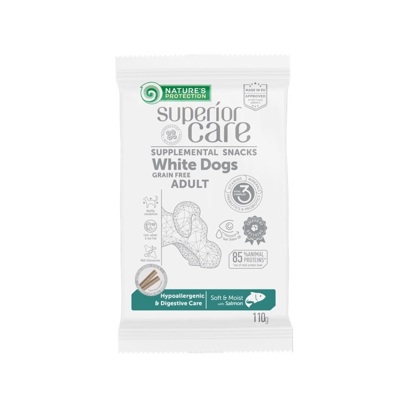 NATURE'S Protection SC White Dog Snack Hypoallergenic & Digestive GF Salmón