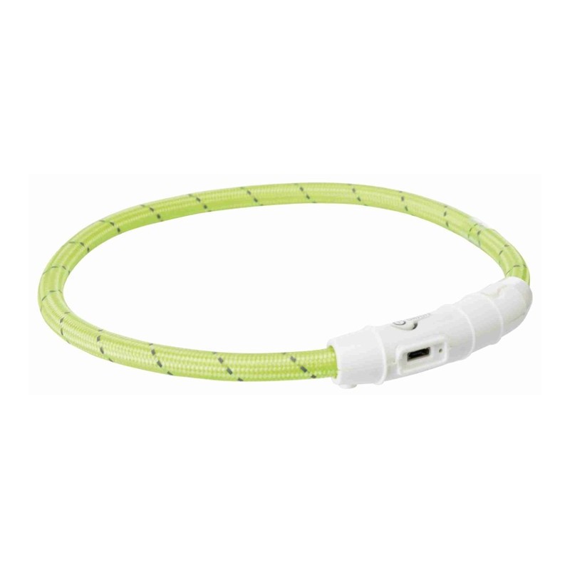 Trixie USB Flash Light Hoop - Colar de Luz recarregável para Animais