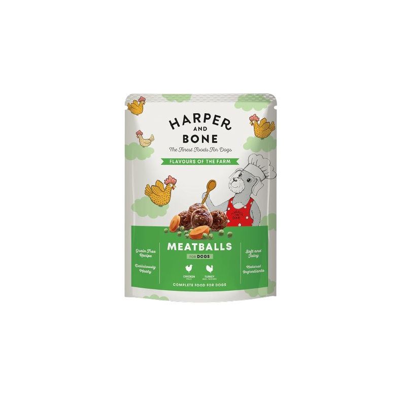 Almôndegas em saquetas para cães da Harper & Bone