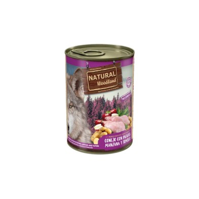 Coelho com batatas, Maçã Natural Woodland - Lata Natural Cães