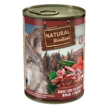 Javali com Courgette, Tomate Natural Woodland - Lata Natural Cães