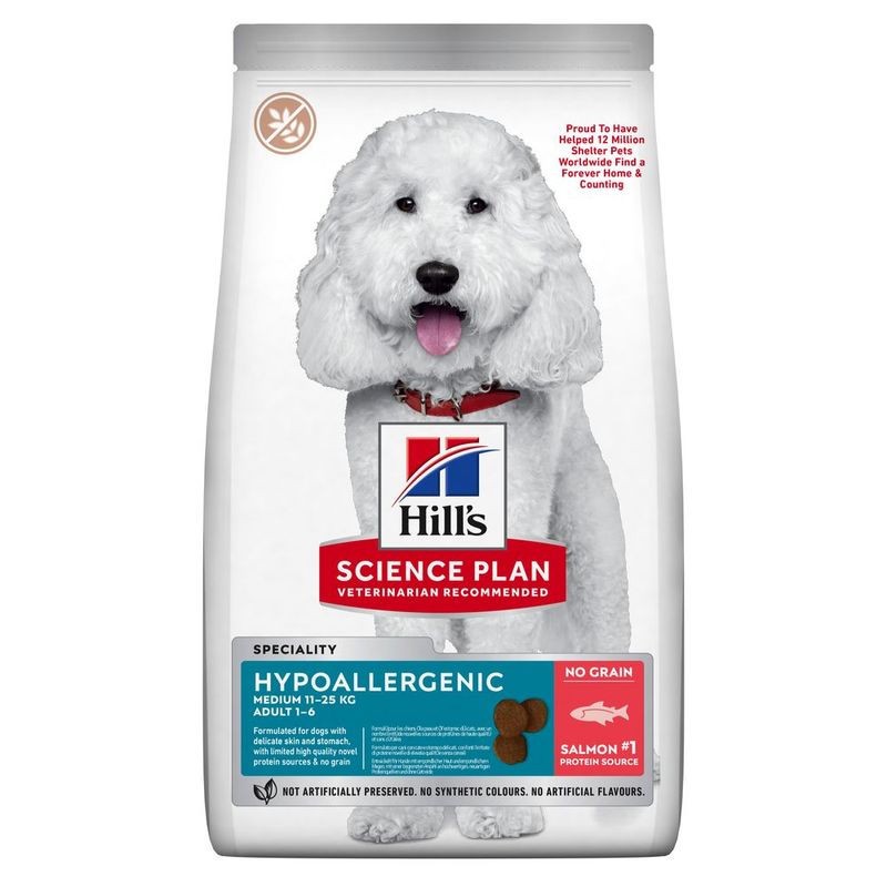 Ração Hills Science Plan hipoalergénica à base de salmão para cães adultos