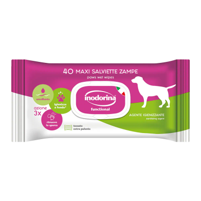 Toalhitas Funcionais Inodorina Paws 40 Toalhitas
