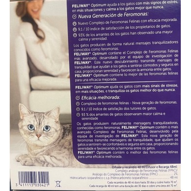 Difusor Feliwat Optimum para gatos con Recambio 48 ml