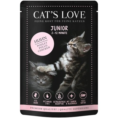 Envelopes de gelatina para gatos Junior Cat's Love 85 Gr