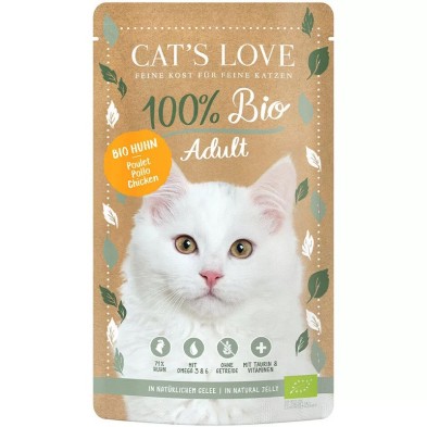 Envelopes de Gelatina Cat's Love Orgânica para Gatos 100g