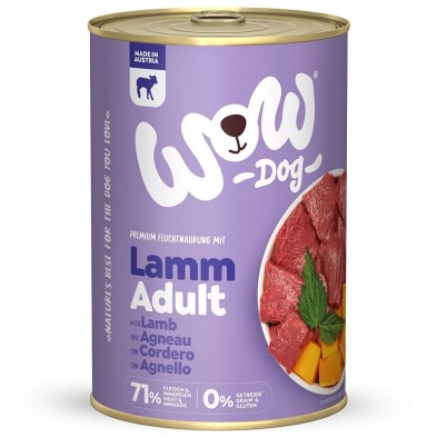 Comida Húmida para Cães Cordeiro com Abóbora 400g - WOW Pet