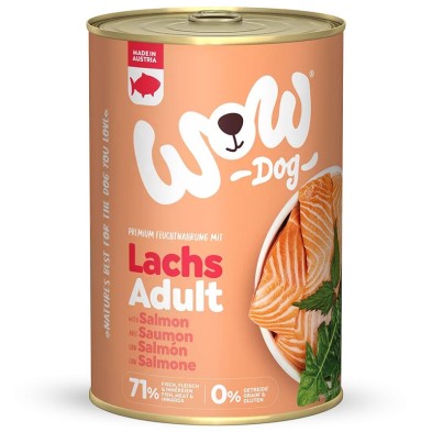 Comida Húmida para Cães Salmão com Dente de Leão 400g - WOW Pet