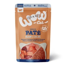 Ração húmida para gatos Sanduíche de frango e salmão 125g - WOW Pet