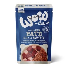 Ração húmida para gatos sénior Veado e Coelho 125g - WOW Pet