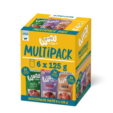 Ração húmida para gatos adultos Multipack - WOW Pet (3 sabores) 6x125g