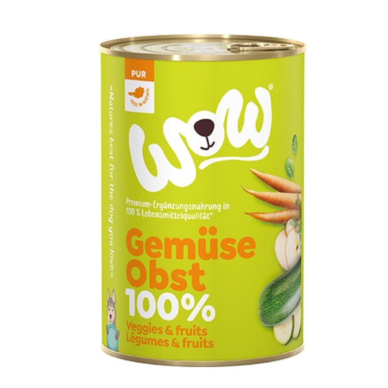 Comida húmeda para perros Wow Lata de Puro 100% Verduras y Frutas